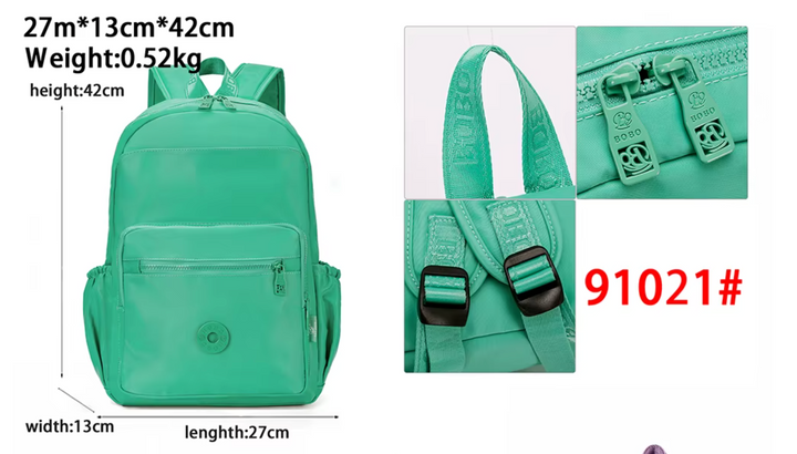 BOBO תיק נשים גב בד מצנחים קל משקל 5 צבעים