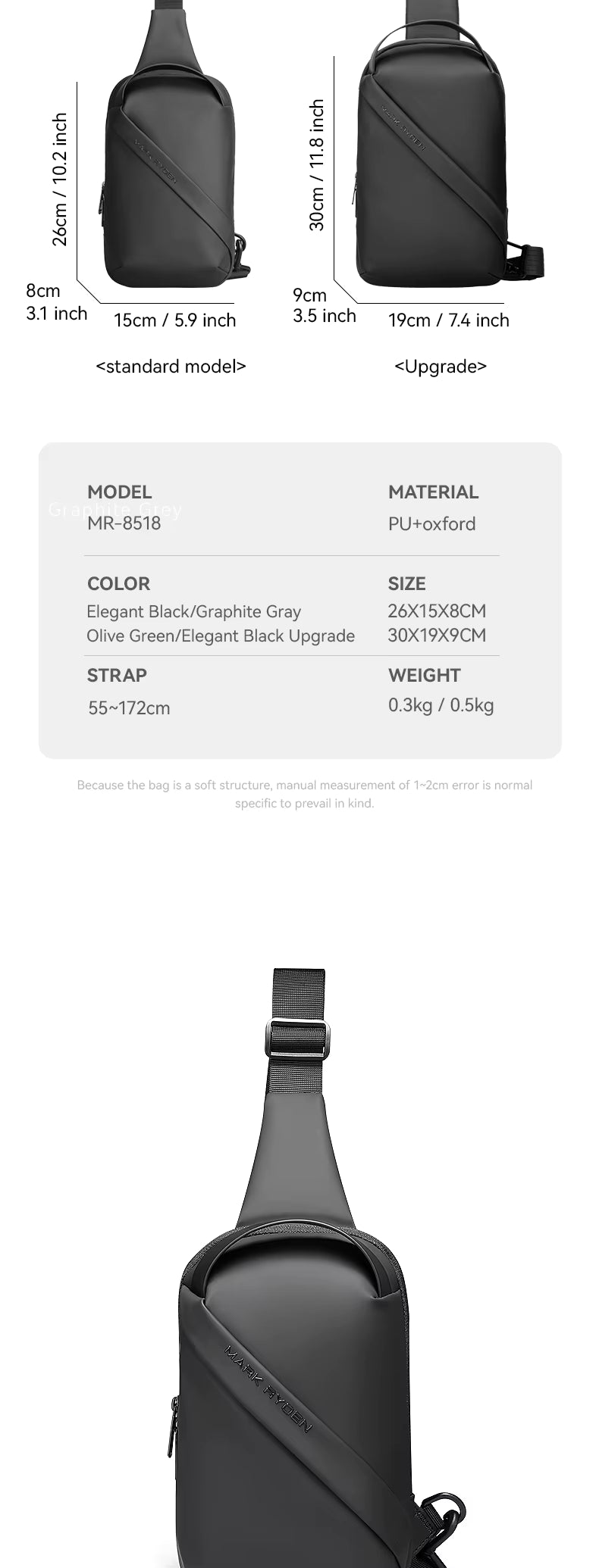 טוקיו 🎒 תיק צד חכם ואלגנטי – MARK RYDEN