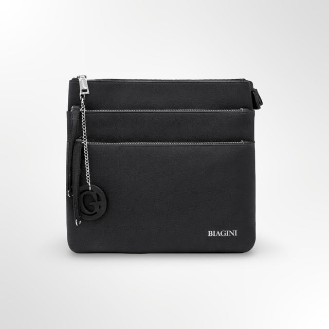 ✨ תיק גוף וכתף BIAGINI – יוקרה עם נוכחות ✨ זיפר