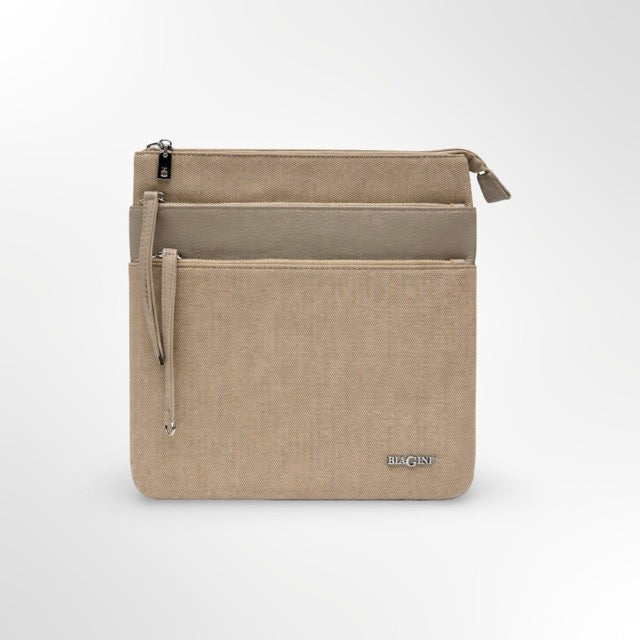 ✨ תיק גוף וכתף BIAGINI – יוקרה עם נוכחות ✨ זיפר