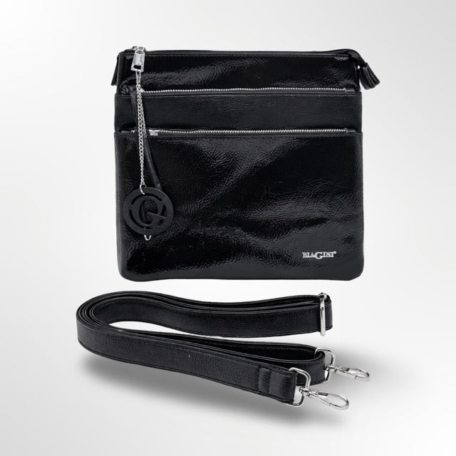 ✨ תיק גוף וכתף BIAGINI – יוקרה עם נוכחות ✨ זיפר