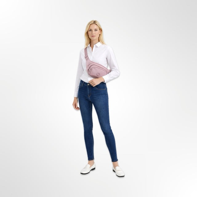 BO BO פאוץ נשים סגול קל משקל עשוי ״בד מצנחים